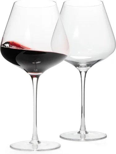 Vista 2 de Balthazar - Juego de 2 copas de vino gigantes de cristal de alta calidad, se adapta a toda la botella de 25.2 onzas líquidas
