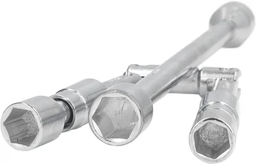 Vista 7 de Llave cruzada de 4 vías de 14 pulgadas, llave de tubo de acero de alto carbono, llave de vaso portátil plegable de 180°, varios tamaños
