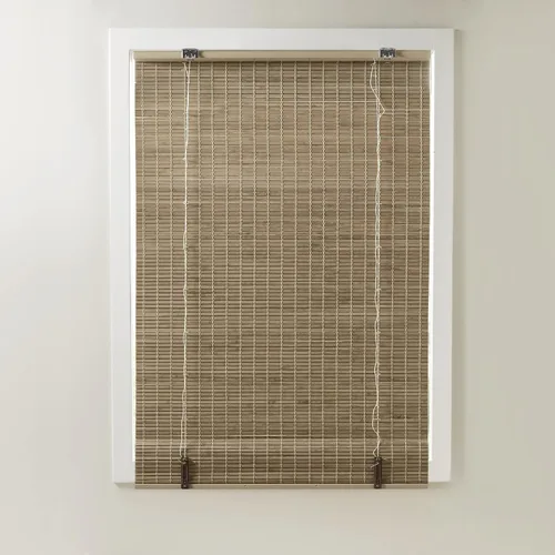 Vista 11 de Madison Park Eastfield - Persianas romanas sin cordones 100% de bambú, panel de privacidad de madera tejida, filtrado de luz, fácil instalación