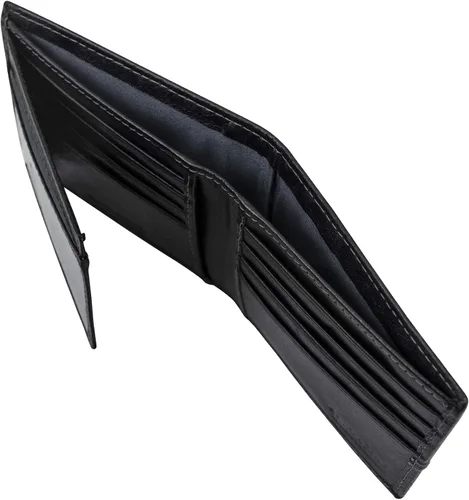 Vista 6 de Timberland Billetera híbrida de cuero para hombre, Negro