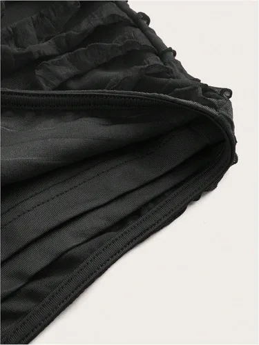 Vista 3 de SHENHE Pantalones cortos con volantes para mujer, lindos Bloomers de tiro bajo, sexy, Y2k, mini pantalones cortos