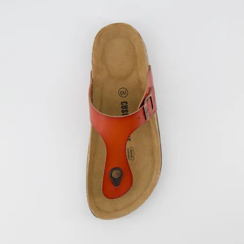 Vista 4 de CUSHIONAIRE Sandalia Leah con plantilla de corcho para mujer con +Comfort