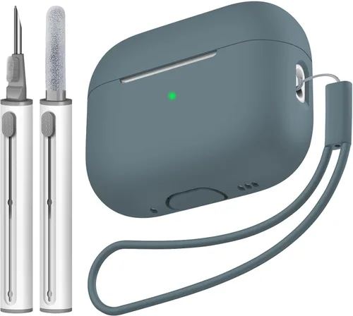 Vista 15 de Compatible con Airpods Pro 2 Case, Funda Protectora de Piel de Silicona Suave con Kit de Limpieza y Cordón Compatible para AirPod Pro de 2ª