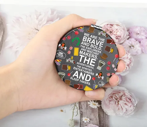 Vista 2 de WSNANG Willy - Espejo de maquillaje de chocolate inspirado en los musicales para fanáticos y amantes de la música, regalo para amantes del chocolate