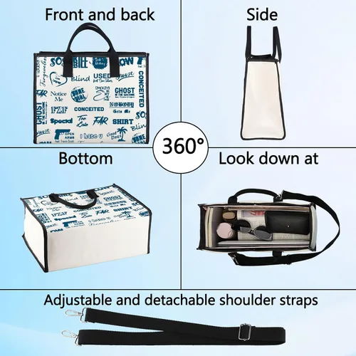 Vista 4 de BWWKTOP Bolsa de lona para álbum de cantante, para fanáticos del cantante, álbum de música, bolsa de mano para mujer