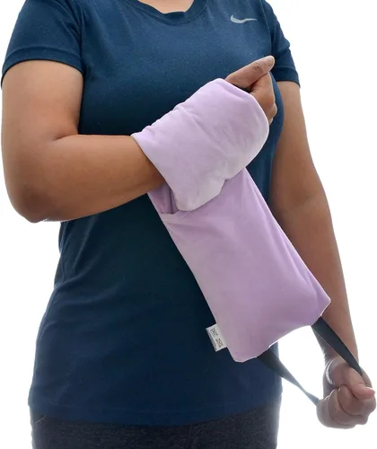 Vista 4 de Envoltura para el cuello de lavanda, tratamiento de terapia muscular caliente o fría de tensión y dolor para relajación aromática y alivio natural