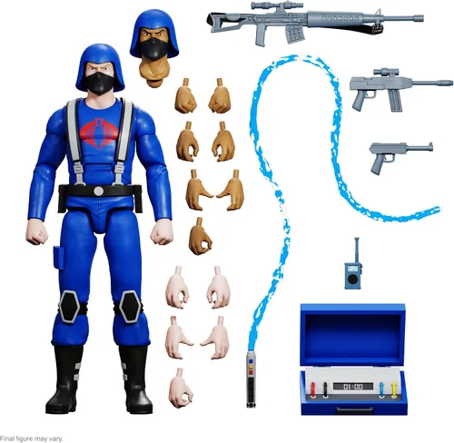 Vista 13 de Super7 Super Cyborg G.I. Joe Cobra S.N.A.K.E. Armor (Color Completo - Gris) - Figura de Acción G.I. Joe de 11" con Accesorios Coleccionables