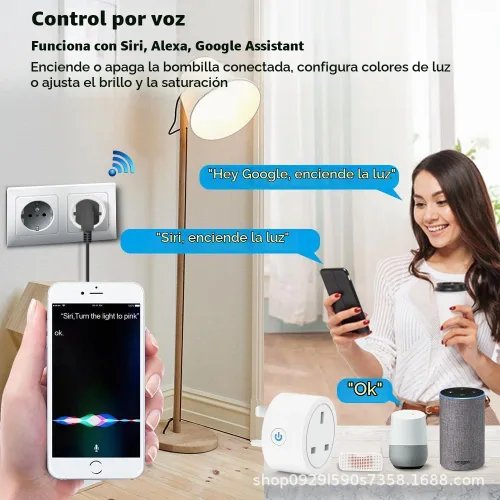 Vista 4 de Enchufe Inteligente Homekit funciona con Homekit, Control de Voz Siri, Función de Temporizador, EU, 16A
