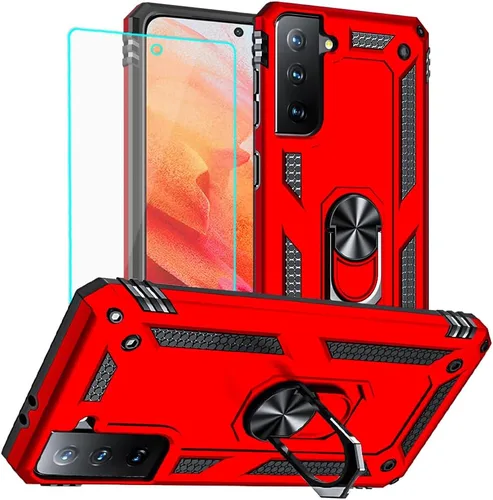 Vista 15 de Yiakeng Funda para Samsung Galaxy S8, Samsung S8, funda protectora de grado militar con anillo para Samsung Galaxy S8 (verde militar)