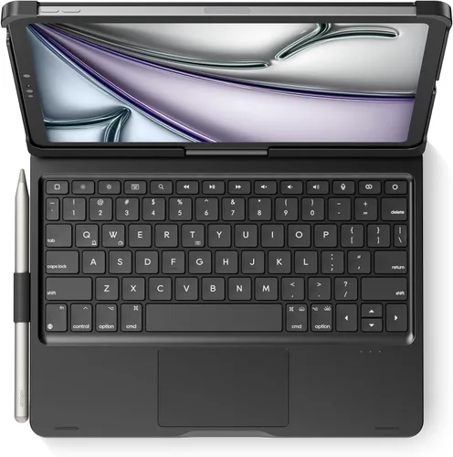 Vista 27 de edaiser Funda de teclado giratoria para Apple iPad mini 6ª 7ª generación a17 Pro, teclado Bluetooth compacto con trackpad retroiluminado RGB