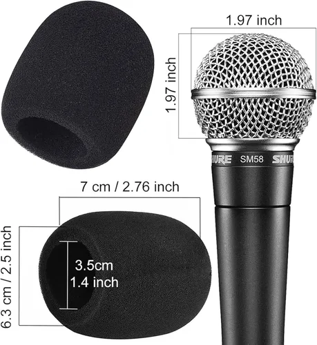 Vista 2 de Parabrisas estilo bola de espuma de lujo, paquete de 4 Negro (WS-4 BK)