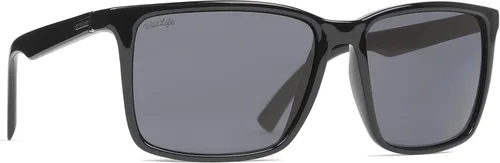 Vista 8 de VonZipper Men's Lesmore Wayfarer 52mm Sunglasses Negro brillante/gris vintage