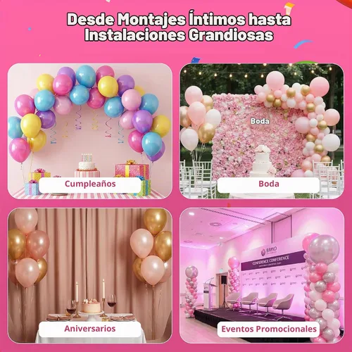 Vista 6 de Novedades Peyma Mega Shine - Aerosol de brillo para globos, esmalte de silicona de 19.3 fl oz y brillo para globos de látex y aluminio, brillo