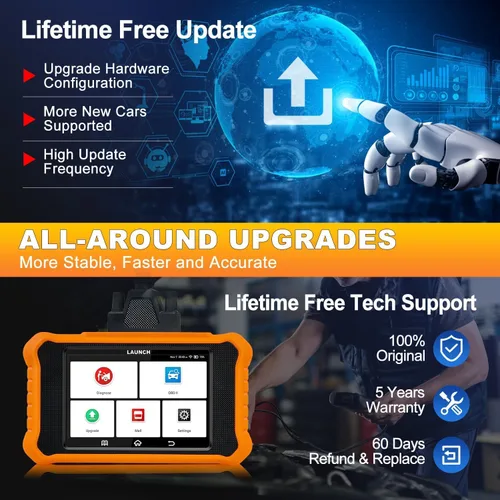 Vista 8 de 2025 LAUNCH Creader Elite V2.0 compatible con herramienta de escaneo bidireccional GM, escáner de diagnóstico de sistema completo con todas