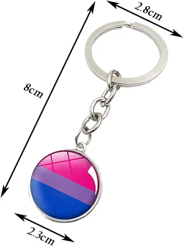 Vista 2 de CHOORO Gay Pride Gift LGBT Llavero Rainbow Pride Llavero LGBT Joyería Bisexual Regalo Orgullo Transgénero Regalo