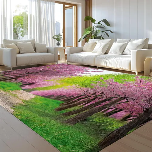 Vista 10 de Rugs - Alfombra mullida para sala de estar, 23.6 x 35.4 in, con textura de tronco de abedul, para dormitorio, lavable a máquina, alfombra gruesa