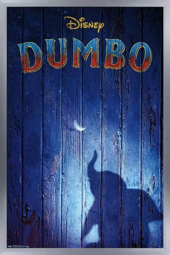 Vista 9 de Trends International Disney Dumbo - Póster de pared Teaser, 14.725 x 22.375 pulgadas, versión enmarcada de madera de granero Versión enmarcada