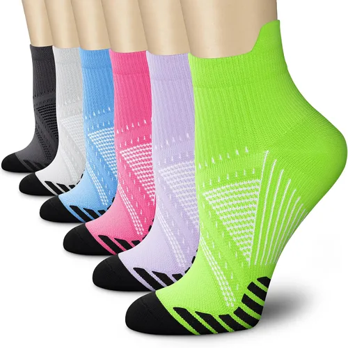 Vista 7 de CHARMKING Calcetines de compresión para mujeres y hombres, circulación de 15 a 20 mmHg, lo mejor para atletismo, correr, ciclismo, enfermera, uso