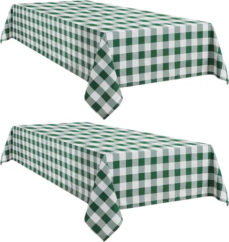 Vista 25 de Softalker - Mantel rectangular a cuadros, impermeable para exteriores, 54 x 120 pulgadas, mantel de búfalo a cuadros, resistente a las manchas