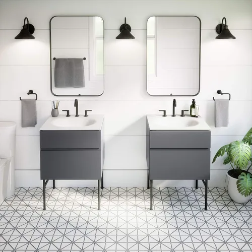 Vista 12 de American Standard 1297008.020 Studio S 24 - Fregadero de tocador - Centro de 8 pulgadas, color blanco