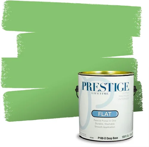 Vista 124 de PRESTIGE Pintura exterior e imprimación en uno, aloe, plano, 1 galón