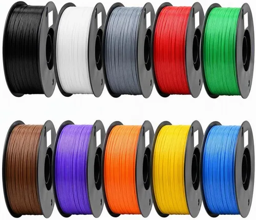 Vista 30 de Filamento PETG para impresora 3D, precisión dimensional +/- 0.001 in, carrete de 2.2 libras, 0.069 in, plateado 2.2 lbs plata
