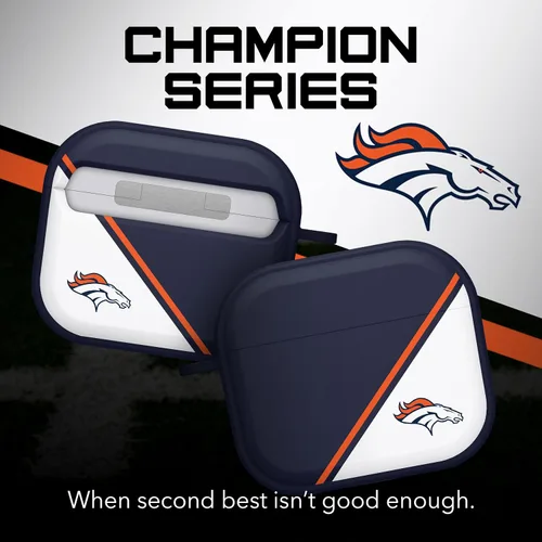 Vista 3 de Game Time Denver Broncos HDX Champion Series - Funda compatible con Apple AirPods Gen 3