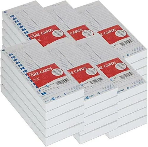 Vista 6 de Pyramid Time Systems - Tarjetas de tiempo recicladas al 30% (35100-10PK3) - 300 tarjetas For Pyramid Models 3500, 3500ss, 3600SS &3700ss Time