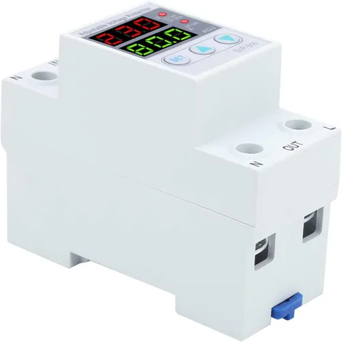 Vista 8 de Protector de voltaje ajustable sobre y bajo voltaje con reinicio de retardo y pantalla de voltaje (100-130VAC, 40A) Protección contra subvoltaje