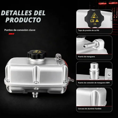 Vista 8 de Tanque de expansión de depósito de refrigerante de aluminio fundido