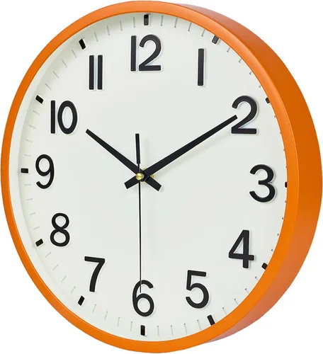 Vista 2 de Reloj de pared, moderno reloj de pared pequeño de 8 pulgadas, funciona con pilas, silencioso, analógico, clásico, para oficina, hogar, baño, cocina
