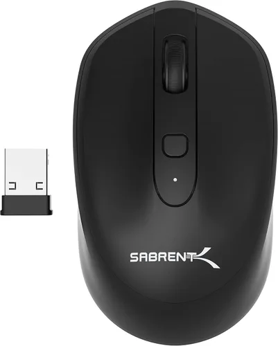 Vista 6 de SABRENT Ratón inalámbrico recargable de 2,4 GHz con resolución ajustable (MS-RCWM)