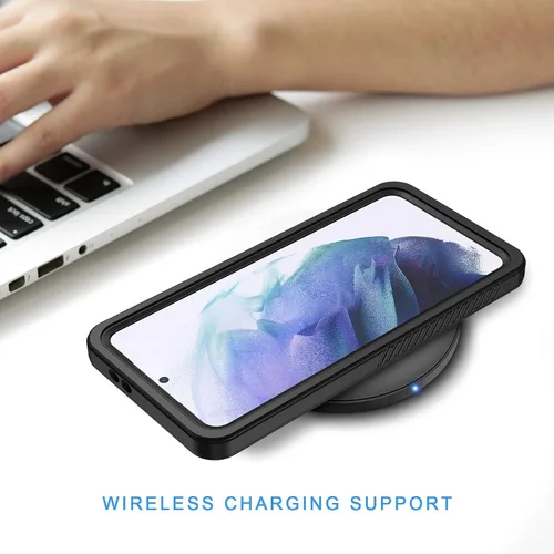 Vista 9 de Lanhiem - Funda para Samsung Galaxy S21, Funda Impermeable y a Prueba de Polvo IP68 con Protector de Pantalla Integrado, Funda Protectora
