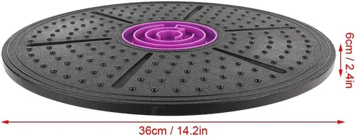 Vista 5 de Tabla de equilibrio Bambini, tabla de equilibrio ajustable y balancín, tabla de equilibrio de laberinto morado, tabla de equilibrio oscilante, yoga