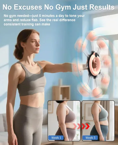 Vista 8 de TINRIEF Entrenamiento de Brazo para Hombres y Mujeres, Entrenador de Antebrazo de 360° con Manivela Manual, Entrenador de Pecho, Equipo