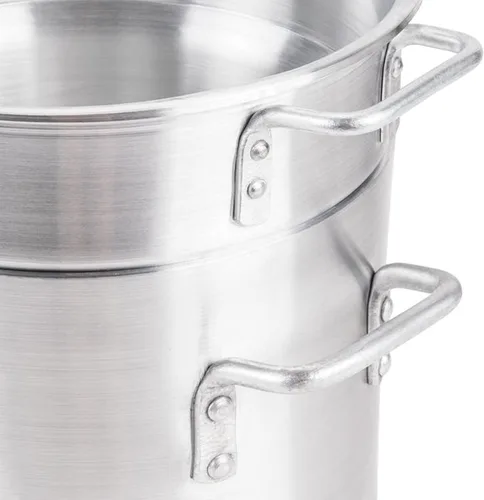 Vista 5 de TrueCraftware - Olla doble de aluminio de 8 cuartos de galón con tapa – Olla de fusión de vapor de calibre pesado doble para fondue de chocolate