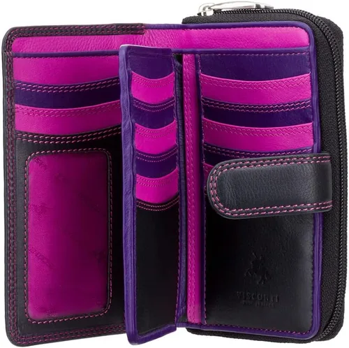 Vista 2 de Visconti RIO 13 - Cartera grande de piel suave para mujer, Negro