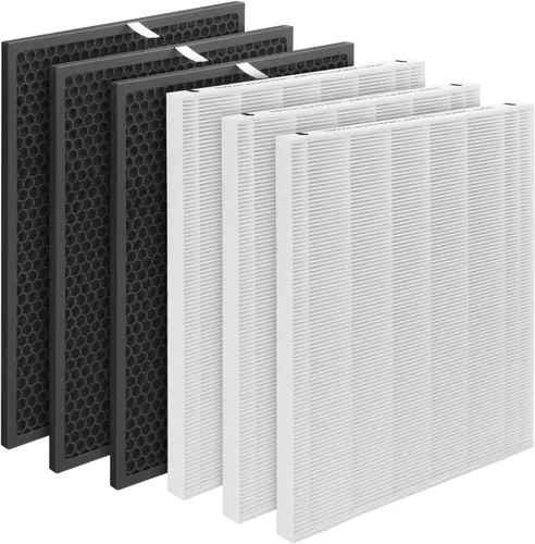 Vista 8 de 116130 Filtro de repuesto H compatible con purificador Winix 5500-2 y modelos AM80, 2 juegos incluyen 2 filtros + 2 filtros de carbón activado
