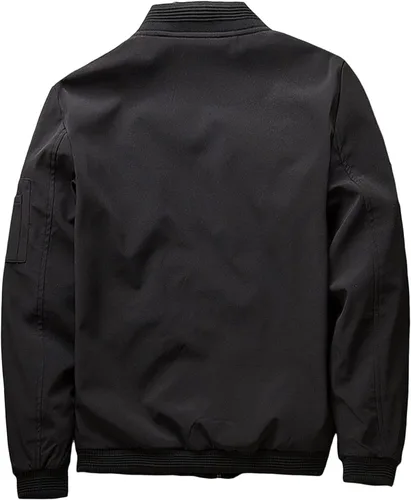 Vista 3 de Sandbank - Chaqueta ligera y entallada para hombre, estilo piloto militar, de tejido Softshell, bomber
