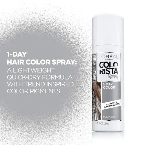 Vista 4 de L'Oreal Paris Color para pelo colorista, espray de un día, Plateado