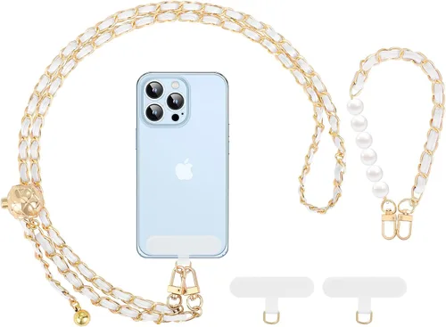 Vista 11 de MoKo Correa cruzada para teléfono, cadena universal para iPhone, Samsung, la mayoría de los teléfonos inteligentes, 1 correa para el cuello, 1