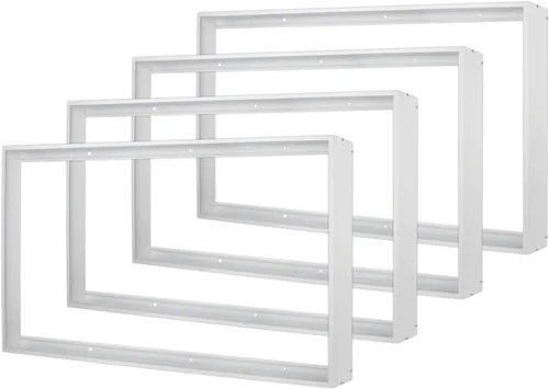 Vista 18 de Kit de montaje en superficie de 1 x 4 para panel plano LED, marco de techo de aluminio para 12 x 48 x 3.13 pulgadas, bueno para panel iluminado