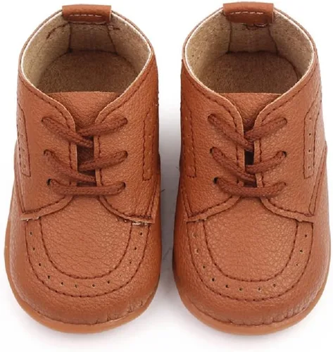 Vista 5 de Zapatos Oxford de piel sintética para niños y niñas, adecuados para gatear, vestido de boda, fiestas de cumpleaños y cualquier ocasión