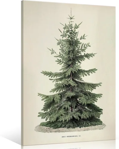 Vista 9 de Huabsad Arte de pared vintage de Navidad, regalos retro para niños, niñas lindas abrazando ciervos, impresiones estéticas de imágenes rústicas