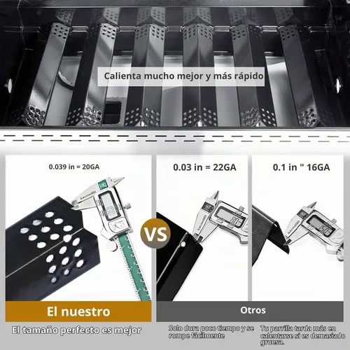 Vista 3 de Criditpid Protector de calor para parrilla, cubierta del quemador, domador de llama para Grill Master 720-0697, 720-0737, piezas de repuesto