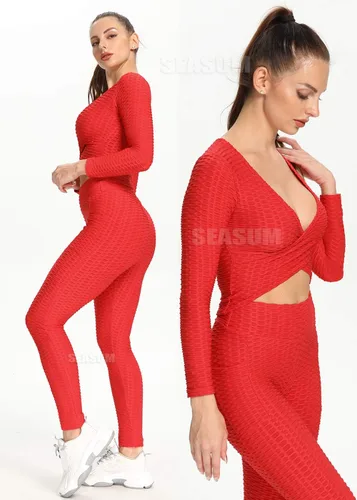 Vista 10 de SEASUM - Pantalones de yoga de cintura alta para mujer, con control de abdomen y realce de glúteos, leggings favorecedores para entrenar y correr