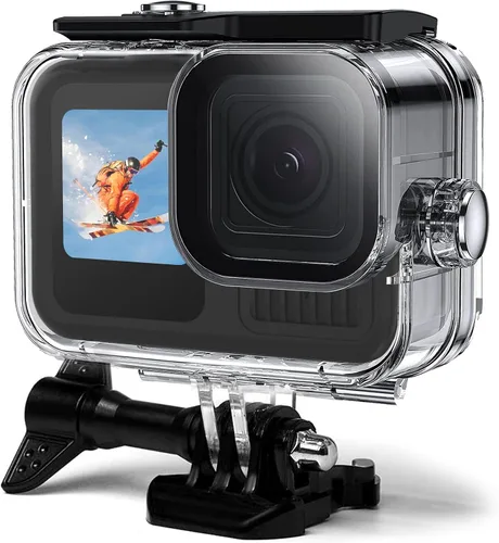 Vista 10 de OKFUN Funda protectora de buceo impermeable para Go Pro Hero 4K, 196 pies/196.9 ft, carcasa duradera para buceo subacuático, esnórquel, surf