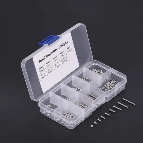 Vista 6 de Walfront 320pcs M2 Tornillos de máquina Set sujetadores herramienta de refuerzo para laptop/disco duro/teclado/teléfono/PC, sujetador
