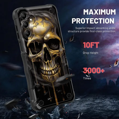 Vista 1008 de Funda para Galaxy A14 5G, [Doble Capa][Protección contra Caídas de Grado Militar de 10 Pies] [Antideslizante] Funda Resistente a Prueba de Golpes