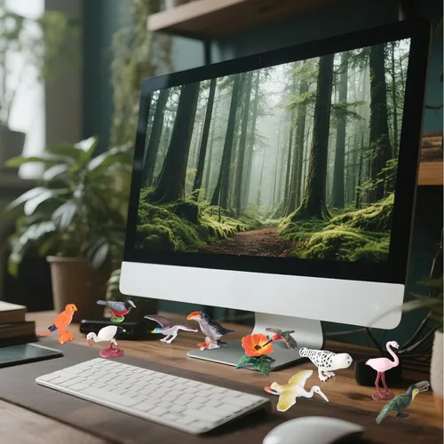 Vista 7 de Juego de 30 figuras de animales pájaros, surtido de juguetes realistas de vida silvestre con huevos de nido, loro, búho, águila, colibrí, flamenco